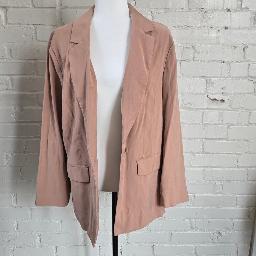 Open Edit Oversized Lightweight Blazer Jacket Muted Terracotta┃Business Casual